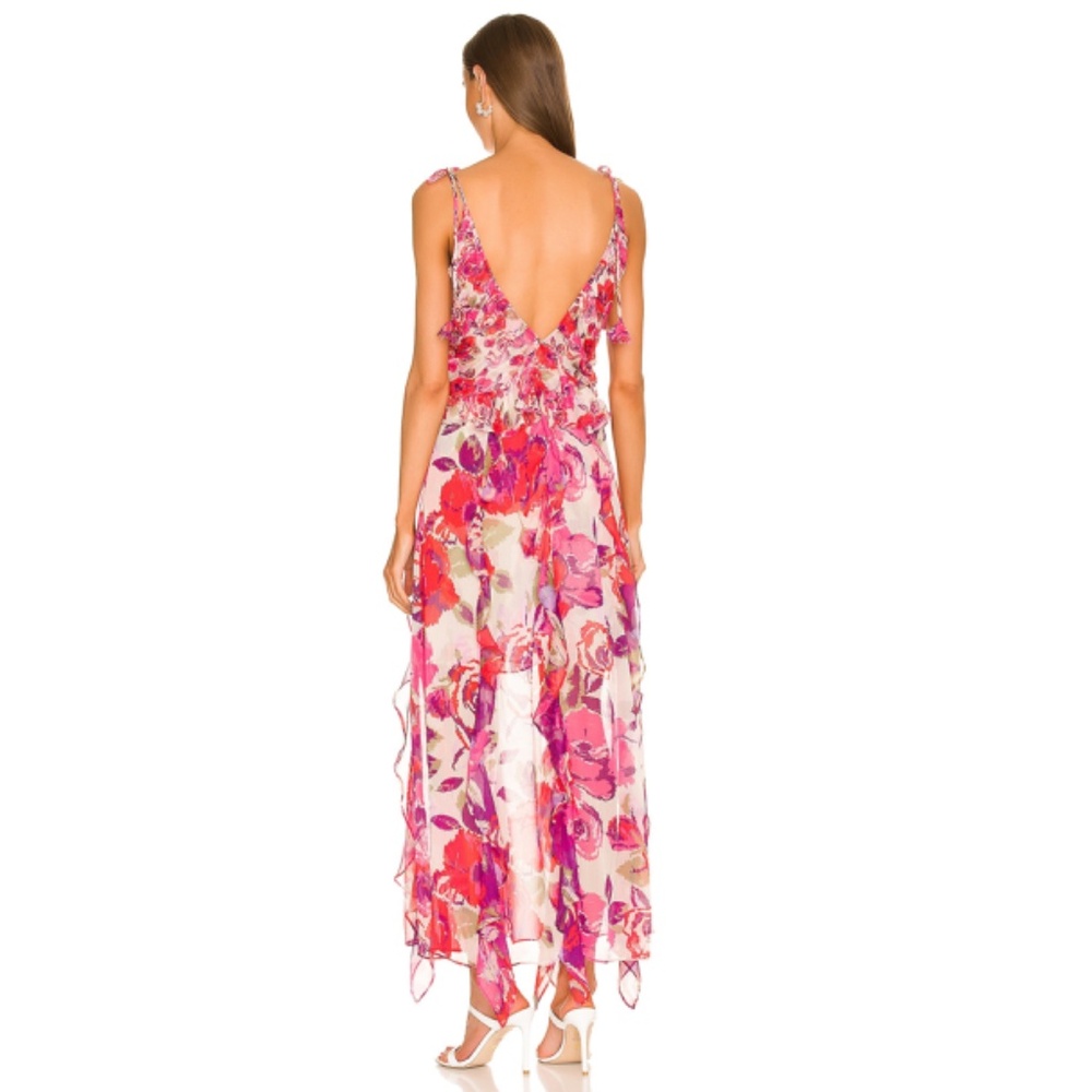 NWT MISA Los Angeles Diana Dress - White Coming Up Roses (RETAIL PRICE IS $460!) - Picture 5 of 12